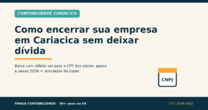 Como encerrar empresa em Cariacica ES sem deixar dívida - Fraga Contabilidade